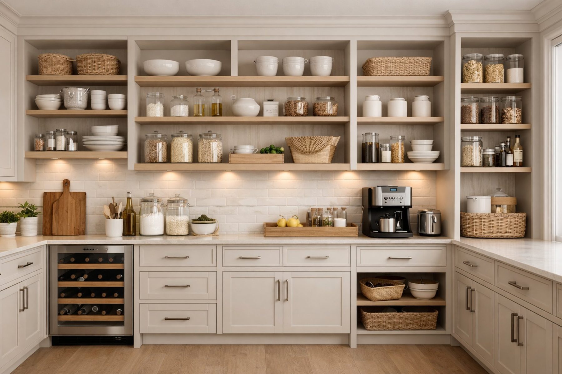 Farmhouse cabinetry application in another room