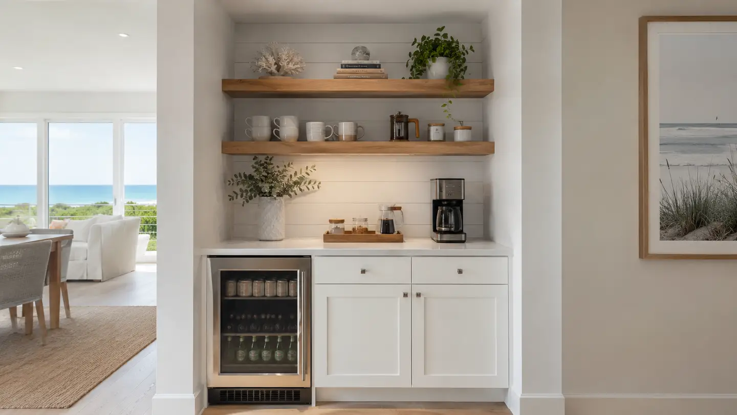 Emerald Coast coffee bar and pantry cabinetry