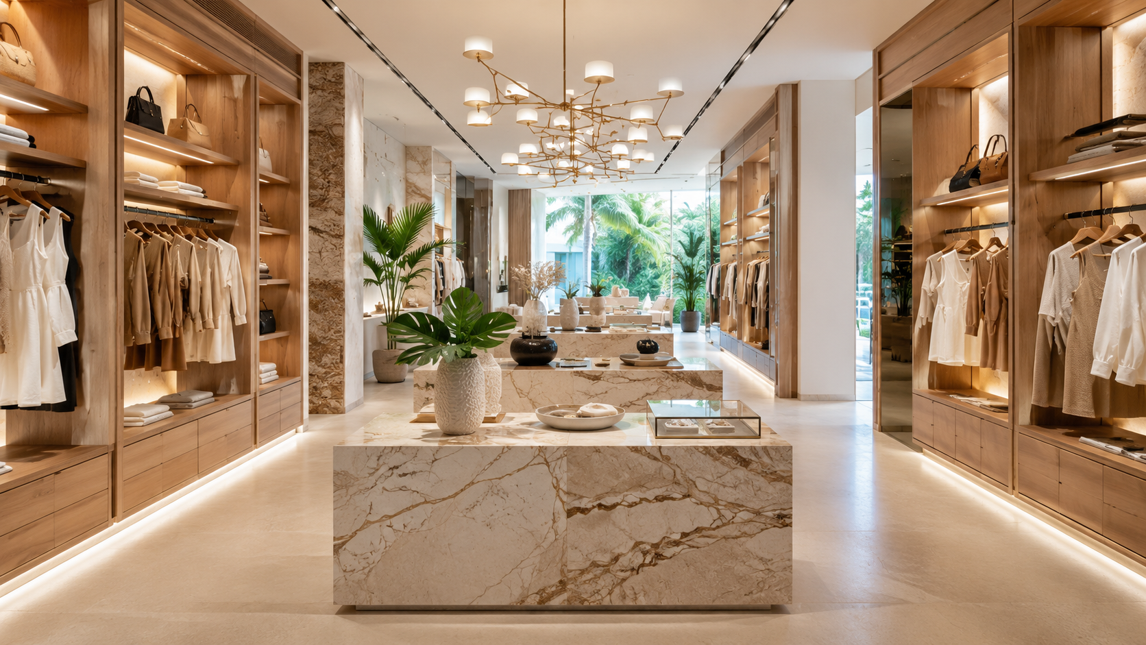 Luxury boutique retail cabinetry