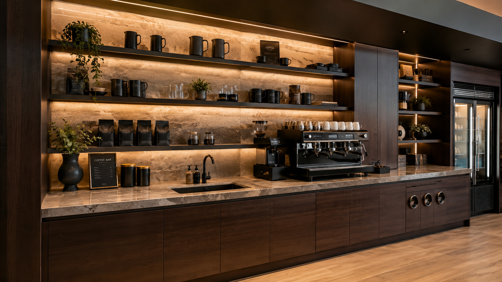 Luxury office coffee bar