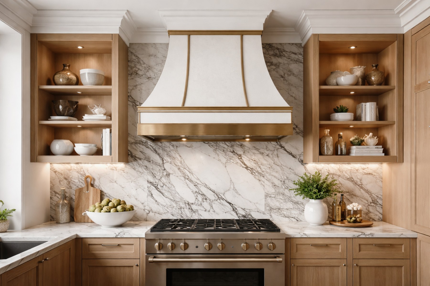 Treat the range hood as architecture and equipment.