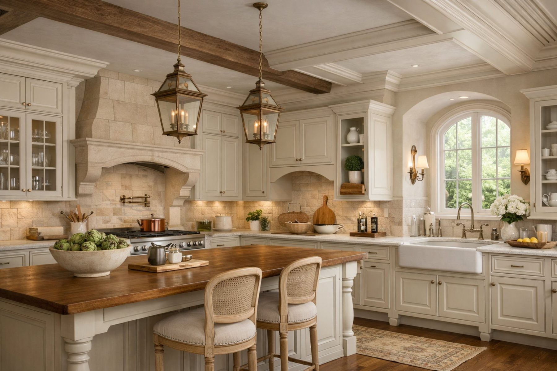 French Country cabinetry application in another room