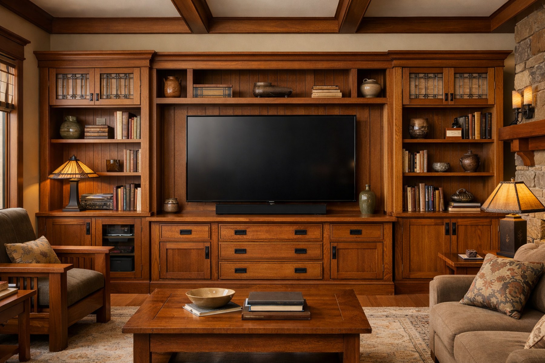 Craftsman cabinetry application in another room